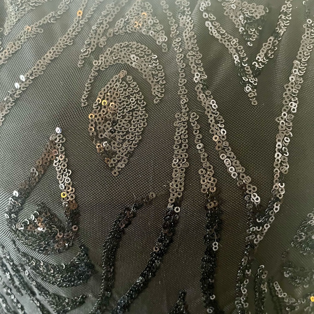 Connected Apparel Black Sequin Dress - Picture 2 of 7